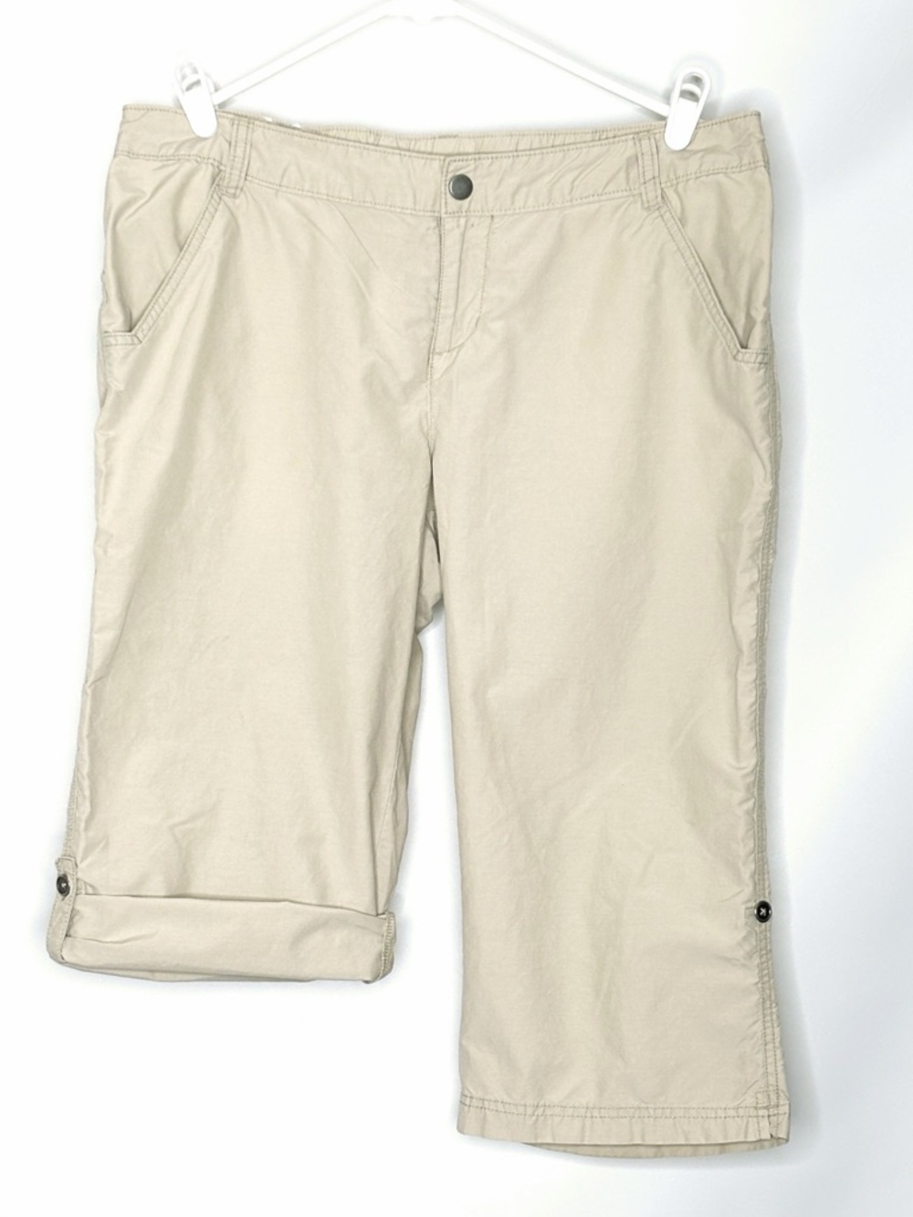 Columbia Cropped Hiking Pants, Size 12, Cream Color